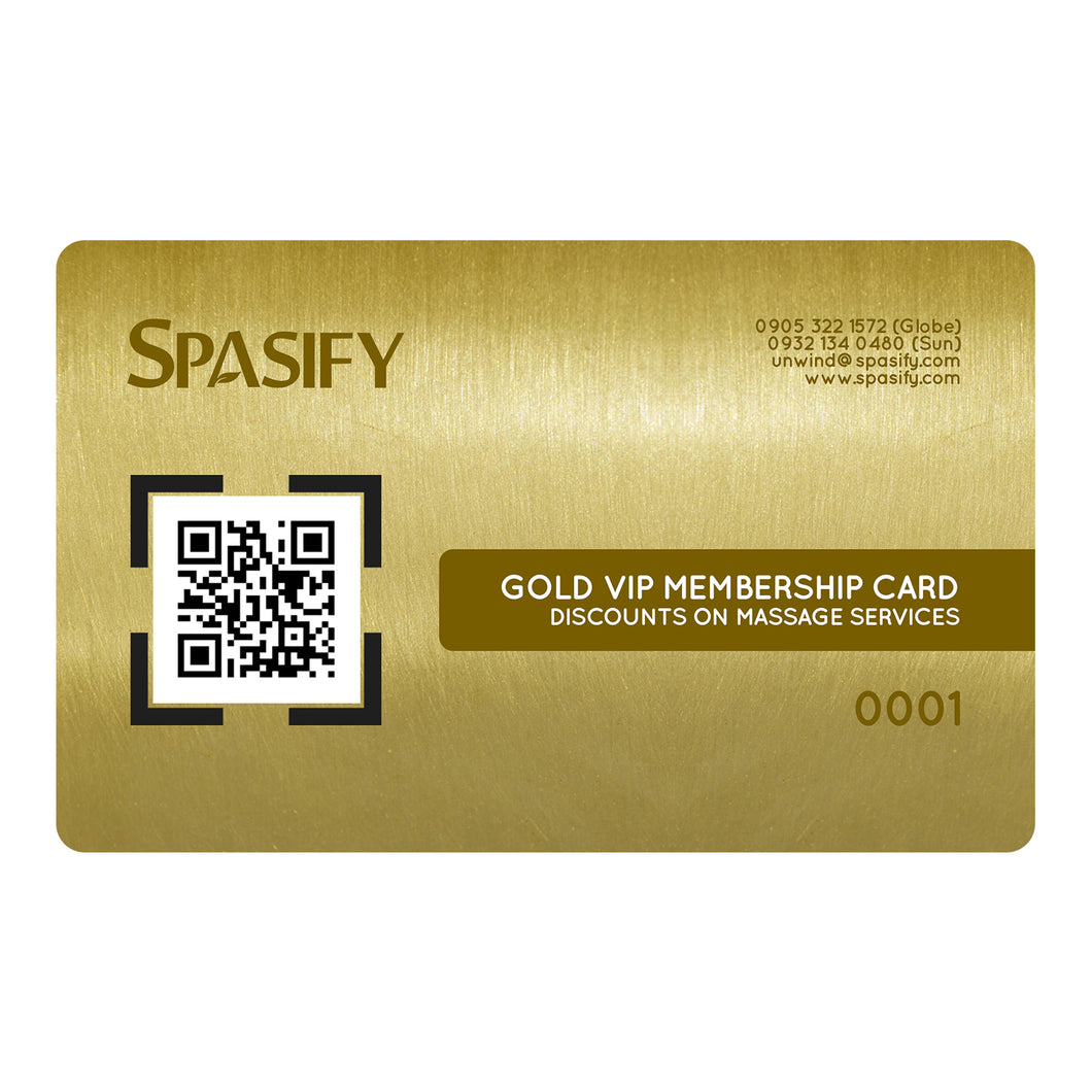 Spasify Gold VIP Membership Card