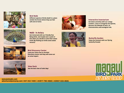 Jest Camp Tour at Magaul Bird Park (Subic Bay, SBFZ, Olongapo City)