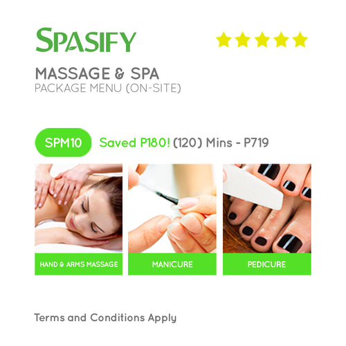 P180 Off on SPM10 - Spasify Massage & Spa On-Site (Package Menu)