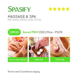 P180 Off on SPM20 - Spasify Massage & Spa On-Site (Package Menu)