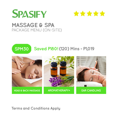 P180 Off on SPM30 - Spasify Massage & Spa On-Site (Package Menu)