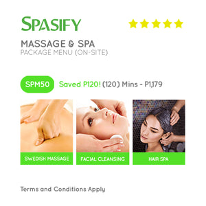 P120 Off on SPM50 - Spasify Massage & Spa On-Site (Package Menu)