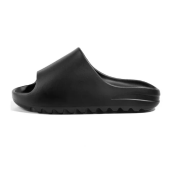 Spasify Black Rubber Slippers (Massage, Lounge, & Shower)